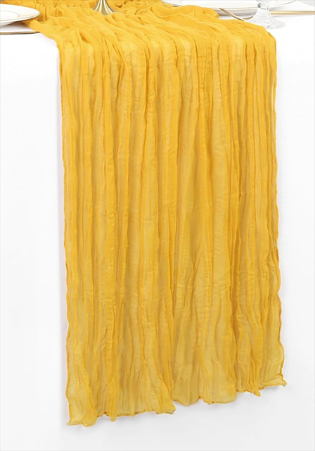 Cheesecloth Table Runner, Mustard Yellow (120"x20")