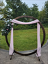 Semi-Sheer Chiffon Light Pink Arch Drape (27x216 inches) **WOULD NOT RECOMMEND TO USE AS A TABLE RUNNER** **DO NOT NAIL, PUSH PIN, OR STAPLE TO STRUCTURES**