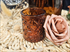 Votive Candle Holders (Amber) (MUST BE BATTERY OPERATED CANDLES)