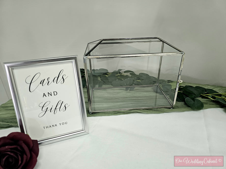 Card Box Silver Frame Rectangular Terrarium  