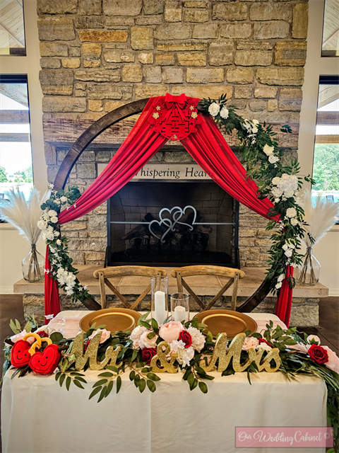 Semi-Sheer Chiffon Red Arch Drape (27x216 inches) **WOULD NOT RECOMMEND TO USE AS A TABLE RUNNER** **DO NOT NAIL, PUSH PIN, OR STAPLE TO STRUCTURES** 