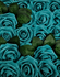 3" Foam Teal Roses