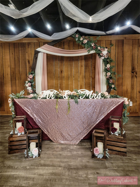 Semi-Sheer Chiffon Dusty Rose Arch Drape (27x216 inches **WOULD NOT RECOMMEND TO USE AS A TABLE RUNNER** **DO NOT NAIL, PUSH PIN, OR STAPLE TO STRUCTURES**