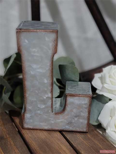 7" Galvanized Metal Letter L