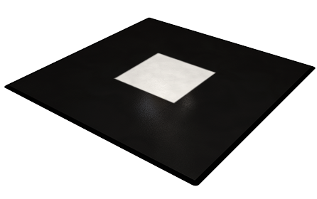 White Dance Floor + Black 3' Border (9' x 9')