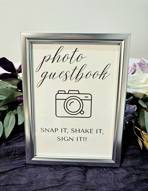 5"x7" Silver Frame "Photo Guestbook" Sign