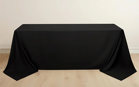 Black Poly Tablecloth (6' Rectangle)