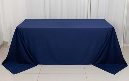 Navy Poly Tablecloth (6' Rectangle)