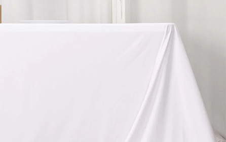 White Poly Tablecloth (6' Rectangle)