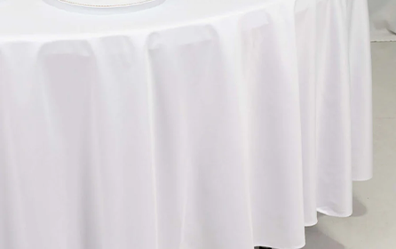 White Poly Tablecloth (60" Round)
